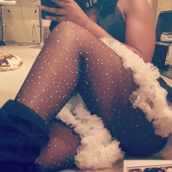 Dazzling rhinestone fishnet tights - Picture 4 of 4